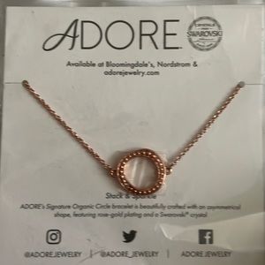 Adore jewelry. Organic circle bracelet. Swarovski crystals. New with tags.